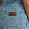 Wrangler Womens Denim Snap Utility Romper Light Denim - 112379510