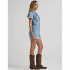 Wrangler Womens Denim Snap Utility Romper Light Denim - 112379510