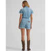 Wrangler Womens Denim Snap Utility Romper Light Denim - 112379510