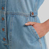 Wrangler Womens Denim Snap Utility Romper Light Denim - 112379510