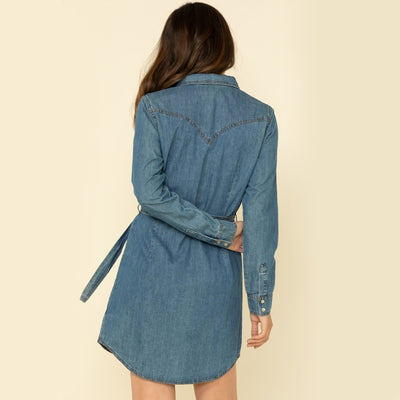 Wrangler Womens Denim Western Dress - 10LWD708D