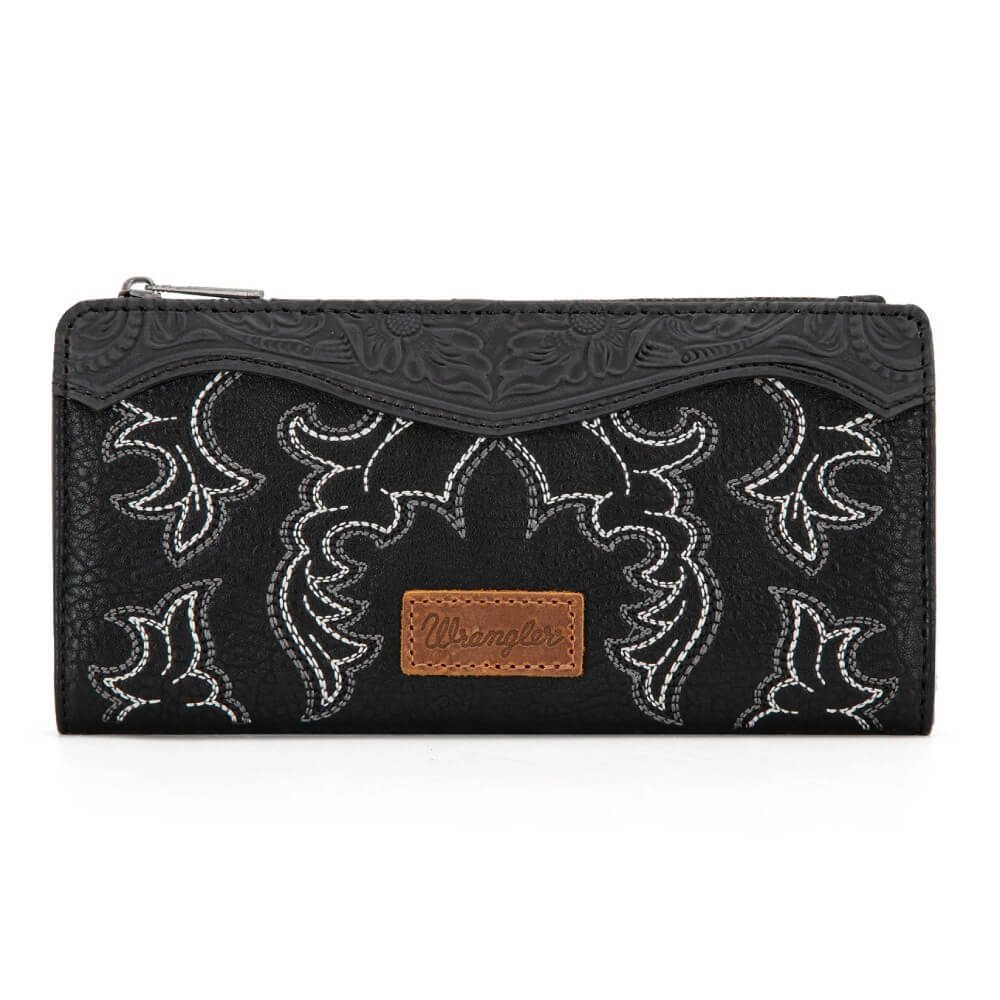 Wrangler Womens Embroidered Bi-Fold Wallet