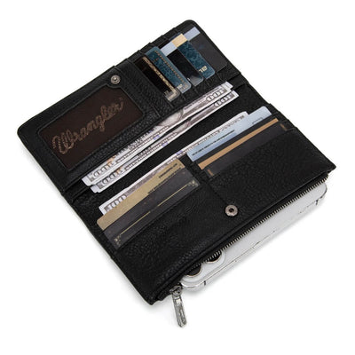 Wrangler Womens Embroidered Bi-Fold Wallet