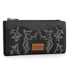 Wrangler Womens Embroidered Bi-Fold Wallet Black - WG145-212BK