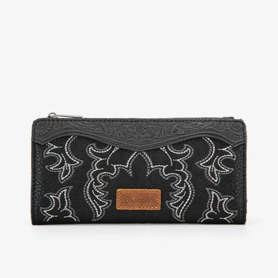 Wrangler Womens Embroidered Boot Scroll Wallet