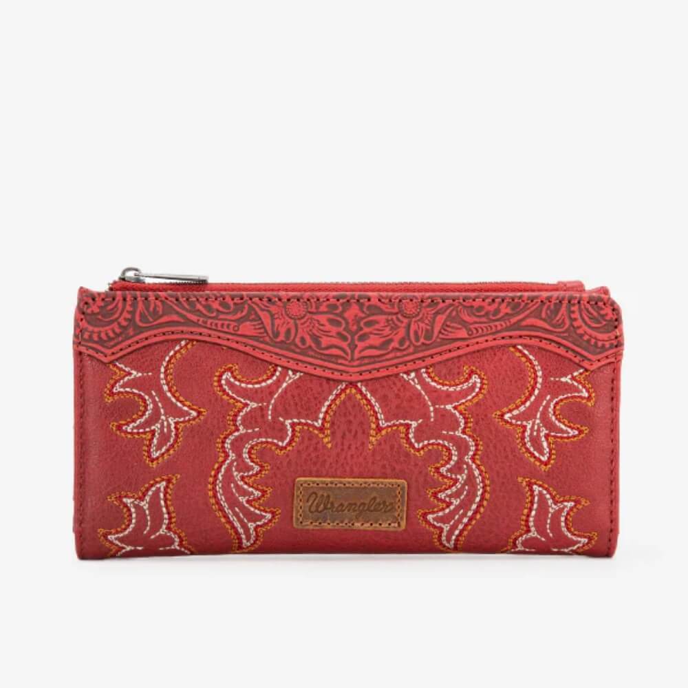 Wrangler Womens Embroidered Boot Scroll Wallet