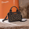 Wrangler Womens Embroidered Swirl Mini Satchel/ Crossbody Black - WG337-2003BK