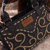 Wrangler Womens Embroidered Swirl Mini Satchel/ Crossbody Black - WG337-2003BK