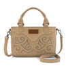 Wrangler Womens Embroidered Swirl Mini Satchel/ Crossbody Tan - WG337-2003TN