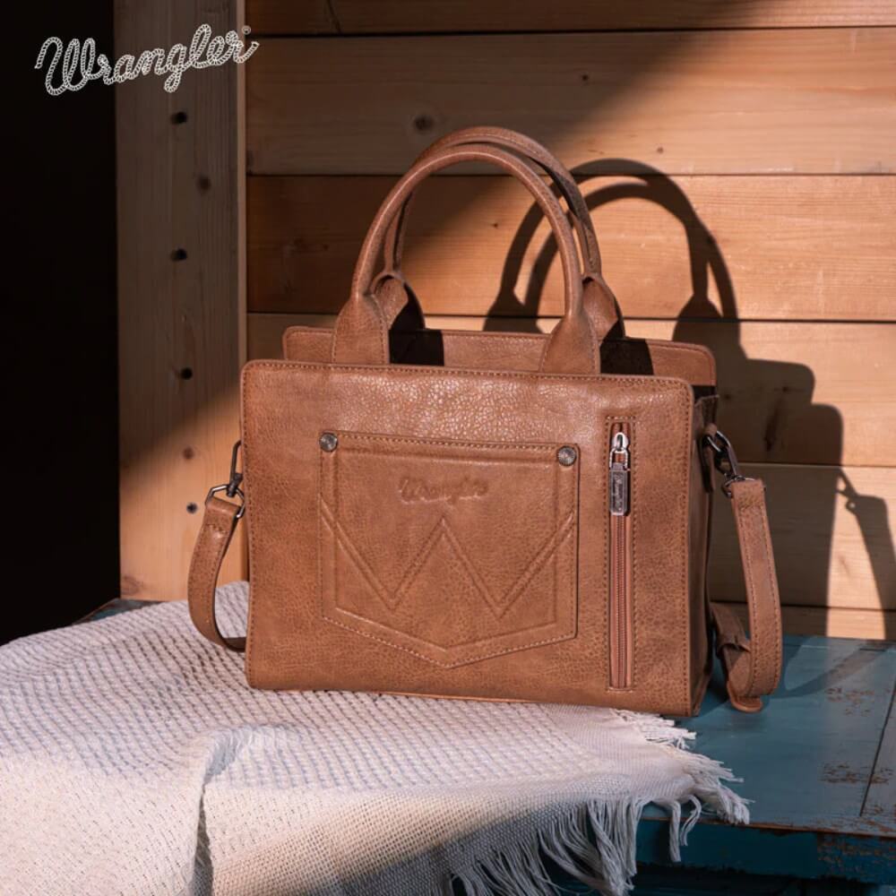 Wrangler Womens Embroidered Tote/Crossbody Bag