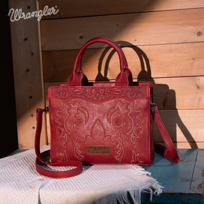 Wrangler Womens Embroidered Tote/Crossbody Bag