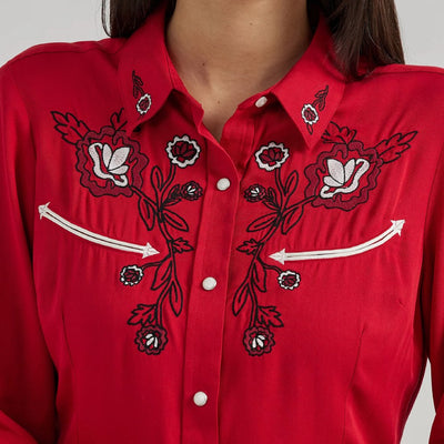 Wrangler Womens Embroidered Western Shirt