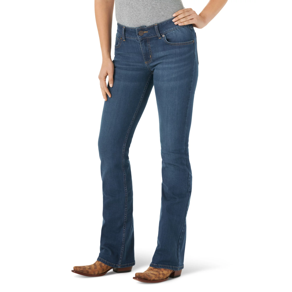 Wrangler Womens Essential Mid Rise Bootcut Jeans In Kora - 1009MWZHK