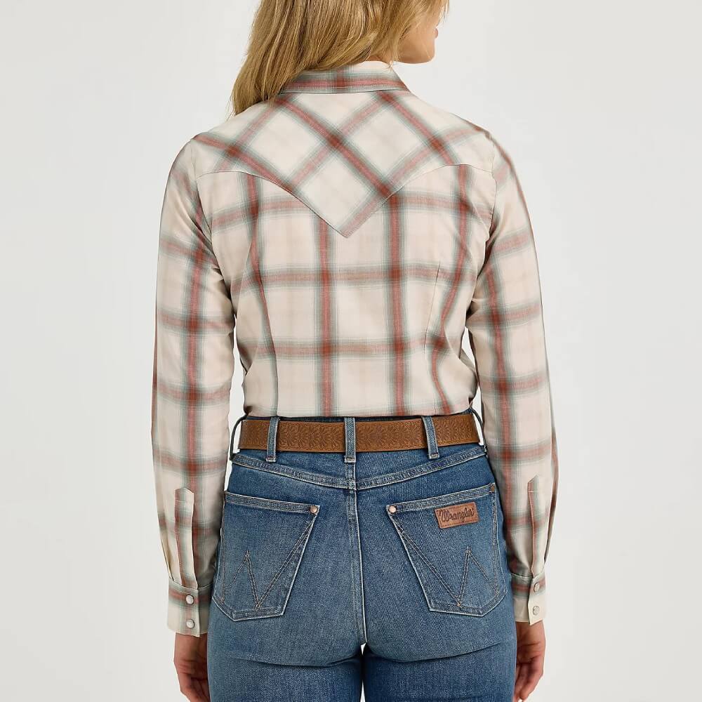 Wrangler Womens Essential Plaid Western Shirt
