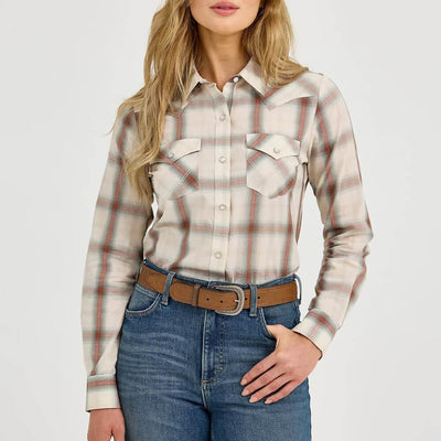 Wrangler Womens Essential Plaid Western Shirt