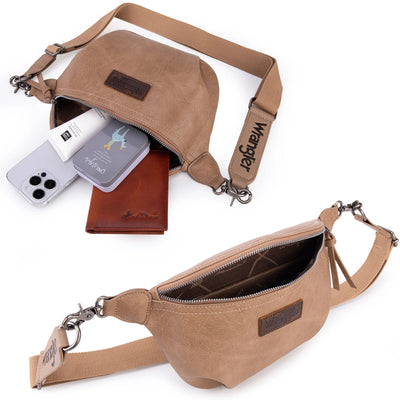 Wrangler Womens Fanny Pack Belt Sling Bag Khaki - WG82-194KH