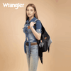 Wrangler Womens Fringe Floral Tooled Hobo Bag Black