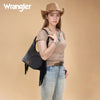 Wrangler Womens Fringe Floral Tooled Hobo Bag Black - WG265-3027BK