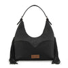 Wrangler Womens Fringe Floral Tooled Hobo Bag Black - WG265-3027BK
