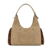Wrangler Womens Fringe Floral Tooled Hobo Bag Brown/Tan - WG265-3027BR-TN