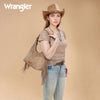 Wrangler Womens Fringe Floral Tooled Hobo Bag Khaki - WG265-3027KH