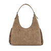 Wrangler Womens Fringe Floral Tooled Hobo Bag Khaki - WG265-3027KH