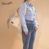 Wrangler Womens Fringe Studded Hobo Bag Beige - WG244-9182BG