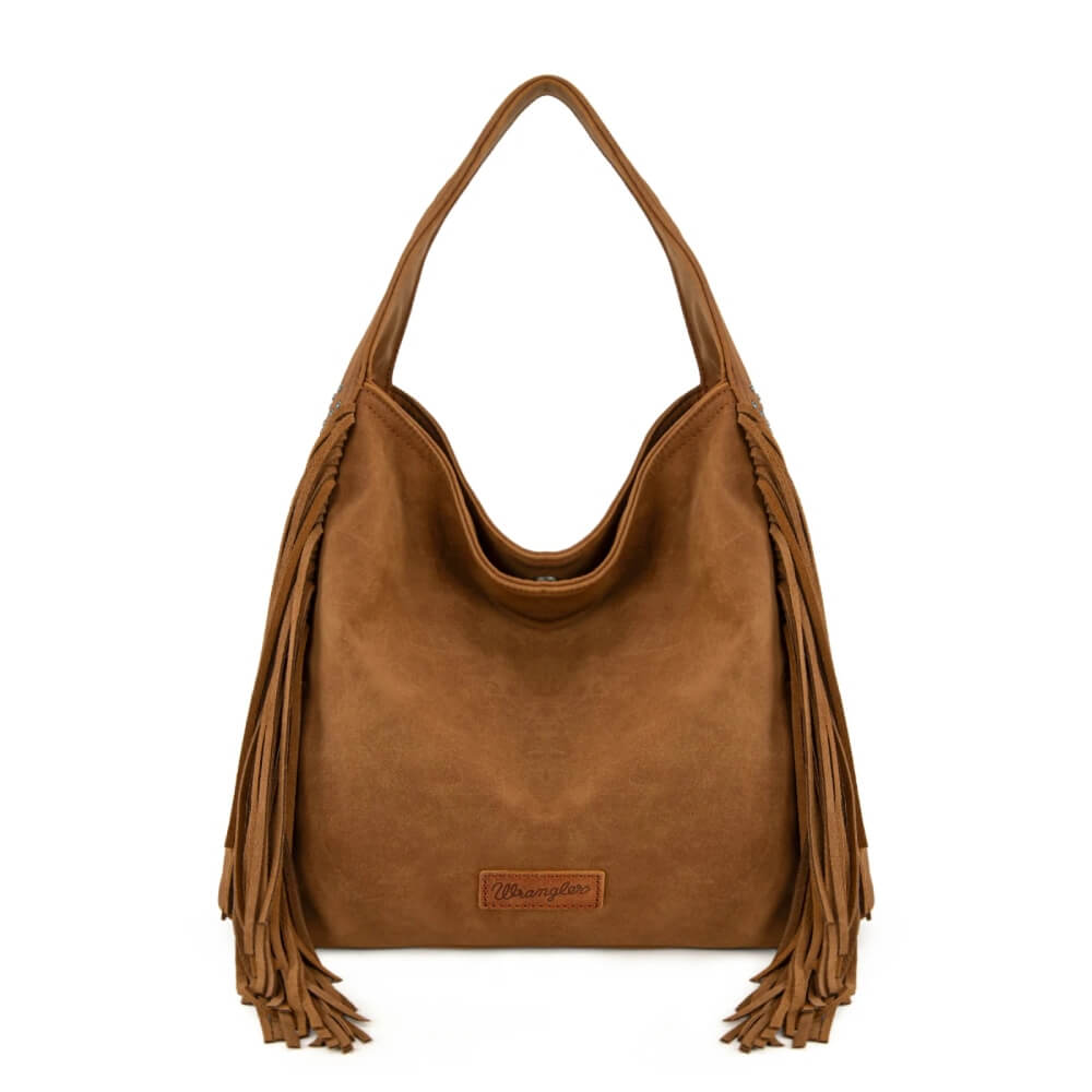 Wrangler Womens Fringe Studded Hobo Bag