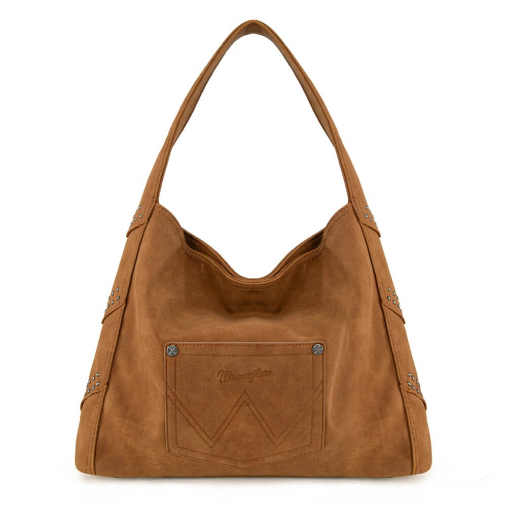 Wrangler Womens Fringe Studded Hobo Bag