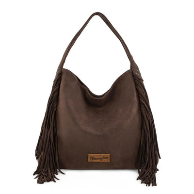 Wrangler Womens Fringe Studded Hobo Bag