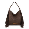 Wrangler Womens Fringe Studded Hobo Bag