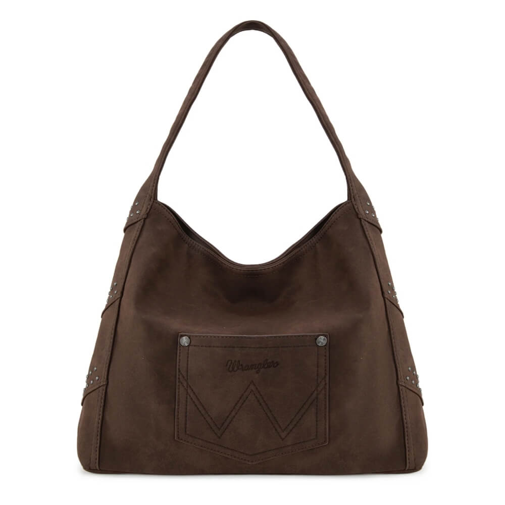 Wrangler Womens Fringe Studded Hobo Bag