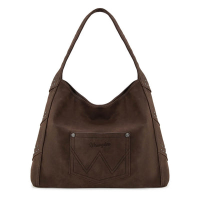 Wrangler Womens Fringe Studded Hobo Bag