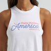 Wrangler Womens Graphic Festival Crop Tank Top Bright White - 112375868