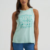 Wrangler Womens Graphic Goddess Tank Top Lichen Heather - 112375859