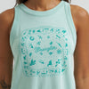 Wrangler Womens Graphic Goddess Tank Top Lichen Heather - 112375859