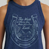 Wrangler Womens Graphic Goddess Tank Top Pageant Blue Heather - 112375860