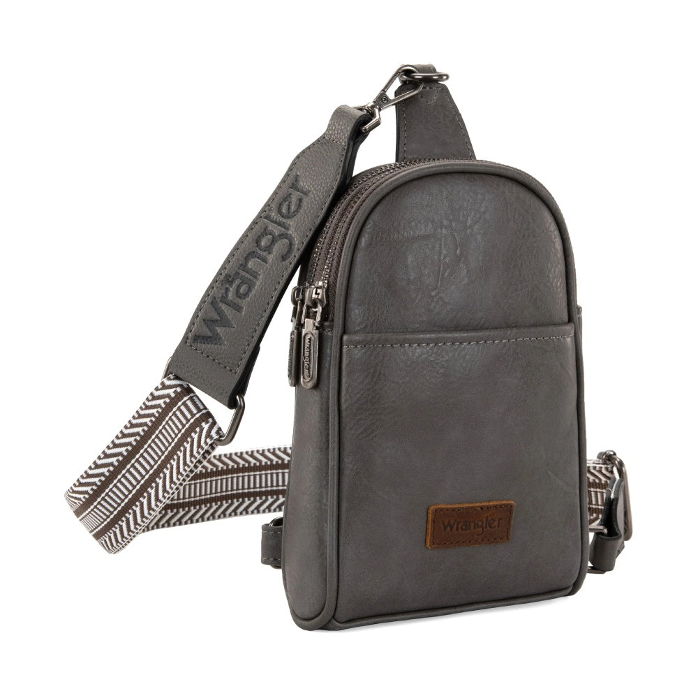 Wrangler Womens Grey Sling Crossbody Bag 