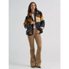 Wrangler Womens Hay Away Big Sky Sherpa Snap Jacket Desert Tapestry - 112383035