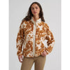 Wrangler Womens Hay Away Big Sky Sherpa Snap Jacket Fawn (Brown) - 112383036