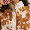 Wrangler Womens Hay Away Big Sky Sherpa Snap Jacket Fawn (Brown) - 112383036