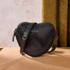 Wrangler Womens Heart Shaped Chevron Stitch Crossbody Bag Black - WG480-520BK