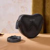 Wrangler Womens Heart Shaped Chevron Stitch Crossbody Bag Black - WG480-520BK