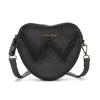 Wrangler Womens Heart Shaped Chevron Stitch Crossbody Bag Black - WG480-520BK