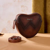 Wrangler Womens Heart Shaped Chevron Stitch Crossbody Bag Brown - WG480-520BR