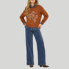 Wrangler Womens Horse Intarsia Crew Neck Sweater