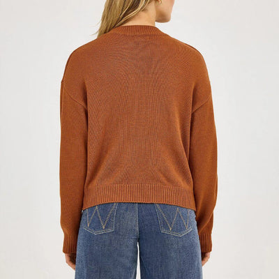 Wrangler Womens Horse Intarsia Crew Neck Sweater - 112372331
