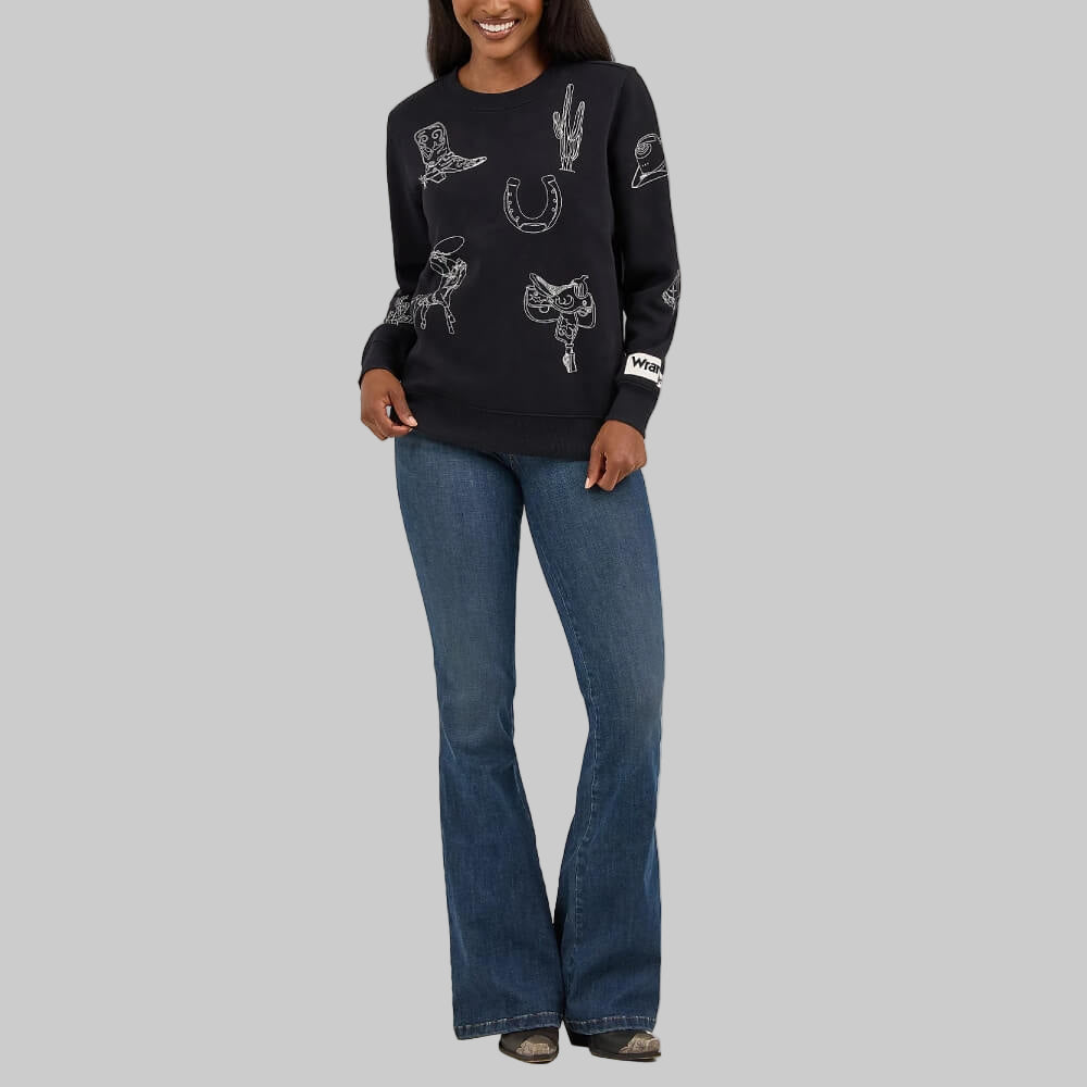 Wrangler Womens Icons Pullover Sweatshirt