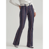 Wrangler Womens Lainey Wilson Striped Flare Jeans Yarn Dye Blue