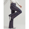 Wrangler Womens Lainey Wilson Striped Flare Jeans Yarn Dye Blue